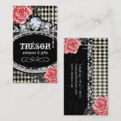 Funky Rauten-Shabby Chic-Geschäfts-Karten Visitenkarte (Vorne/Hinten)