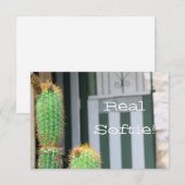 Funky Real Softie Green Cactus Flat Card (Vorne/Hinten)