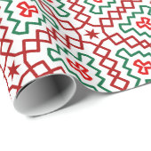 Funky Red and Green Christmas Geschenkpapier (Rolleneckpunkt)