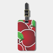 Funky Red Apfel Gepäckanhänger (Vorderseite vertikal)