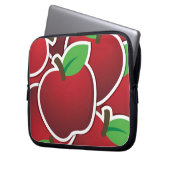 Funky Red Äpfel Laptopschutzhülle (Vorderseite Links)