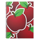 Funky Red Apfel Notizblock (Vorderseite)
