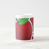 Funky Red Äpfel Porzellantasse (Vorderseite)