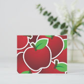 Funky Red Apfel Postkarte (Stehend Vorderseite)