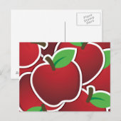 Funky Red Apfel Postkarte (Vorne/Hinten)