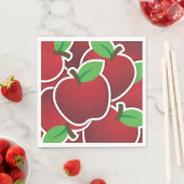 Funky Red Äpfel Serviette (Beispiel)