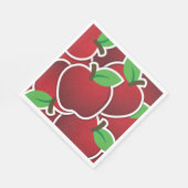 Funky Red Äpfel Serviette (Ecke)