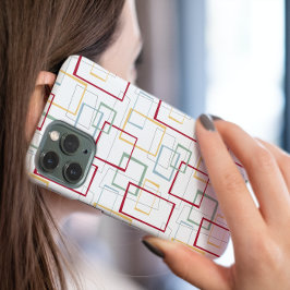 Funky Red Blue Green Yellow Squares Retro der 60er Case-Mate iPhone 14 Hülle