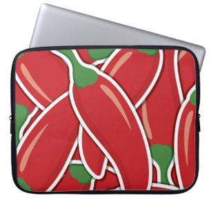 Funky red Chili Paprikaschoten Laptopschutzhülle