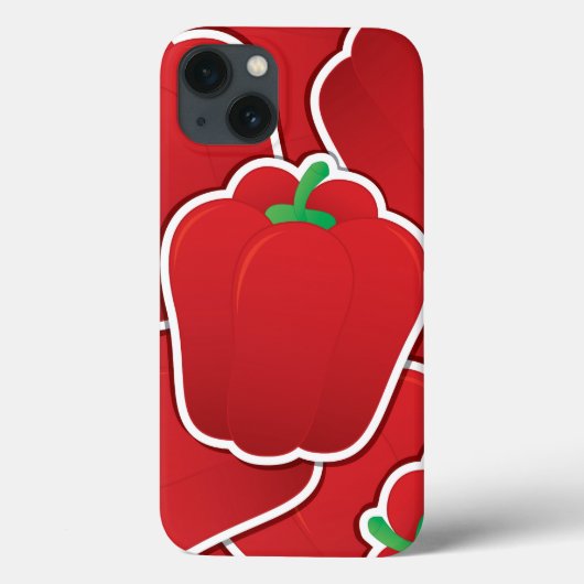 Funky Red Pfeffer Case-Mate iPhone Hülle (Rückseite)