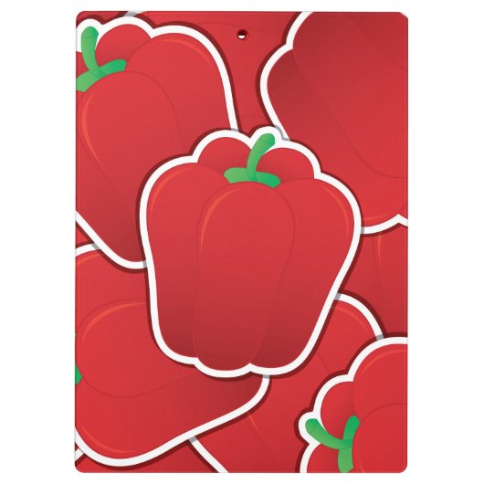 Funky Red Pfeffer Klemmbrett (Rückseite)