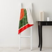 Funky Red Poppy Blume Stilisierte Throw Blanket Sherpadecke (Beispiel)