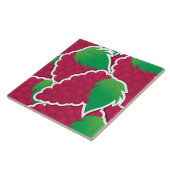 Funky red Trauben Fliese (Seite)
