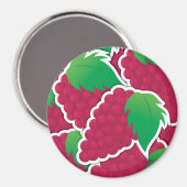 Funky red Trauben Magnet (Vorderseite/Rückseite)