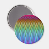 Funky Regenbogen Abstracte Fraktal Kunst Magnet (Vorderseite/Rückseite)