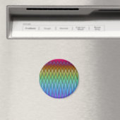 Funky Regenbogen Abstracte Fraktal Kunst Magnet (In Situ (Geschirrspüler))