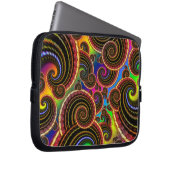 Funky Regenbogen-Strudel-Fraktal-Kunst-Muster Laptopschutzhülle (Vorne Rechts)