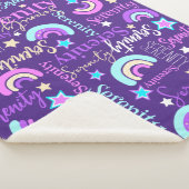 Funky Regenbogenstars lila Mädchen nennen sich far Sherpadecke (3/4)