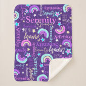 Funky Regenbogenstars lila Mädchen nennen sich far Sherpadecke (Vorderseite)