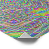 Funky Retro 60er Style Kaleidoscope Poster (Ecke)