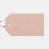 Funky Retro 70er Holly Jolly Geschenkanhänger (Rückseite Horizontal)