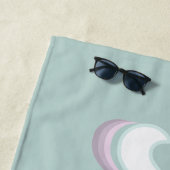 Funky Retro 80's Pastel Bachelorette Wedding Strandtuch (Beispiel)