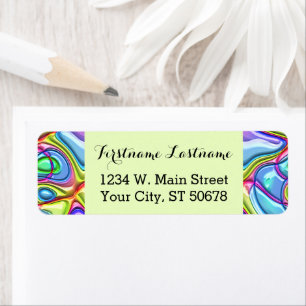 Funky Retro Abstrakte, farbenfrohe Wellenmuster