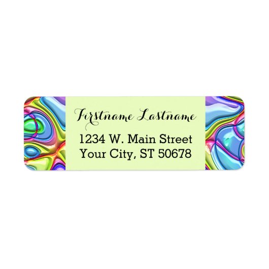 Funky Retro Abstrakte, farbenfrohe Wellenmuster (Vorne)