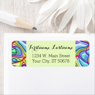 Funky Retro Abstrakte, farbenfrohe Wellenmuster