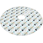 Funky Retro Abstrakter Weihnachtsbaum Mitte Jahrhu Polyester Weihnachtsbaumdecke (Schrägansicht)