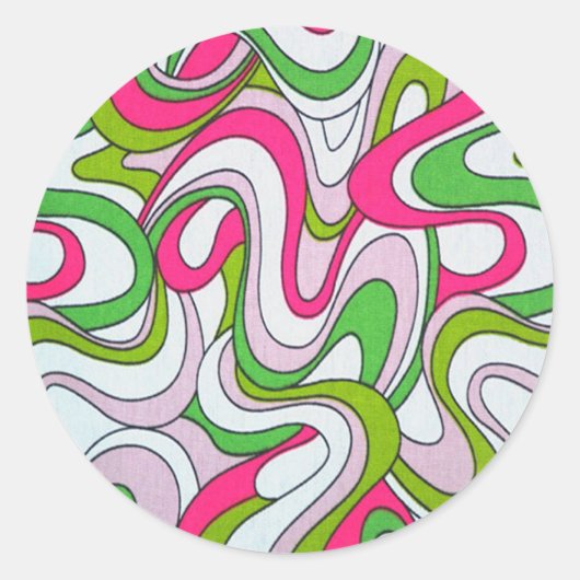 Funky Retro Aufkleber (Vorderseite)