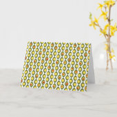 Funky Retro Bead Custom Colors Thinking Karte (Gelbe Blume)