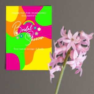 Funky Retro-Brautjungfernparty Dankeskarte