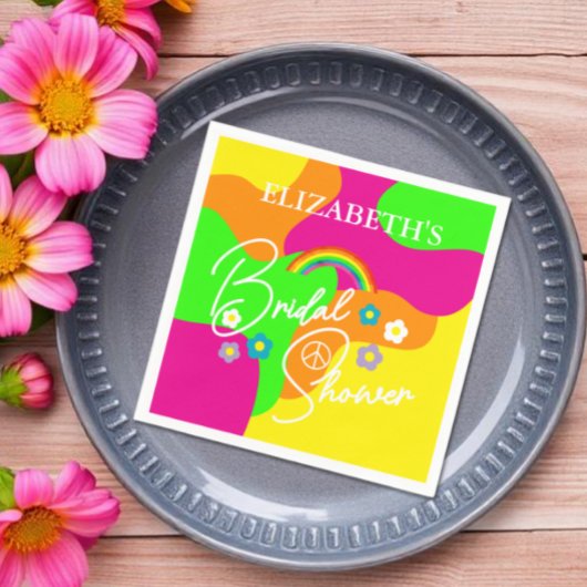 Funky Retro-Brautjunggesellinnenparty Serviette
