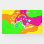 Funky Retro-Brautparty Banner (Horizontal)