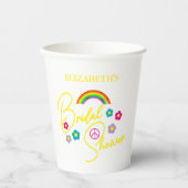 Funky Retro-Brautparty Pappbecher (Vorderseite)