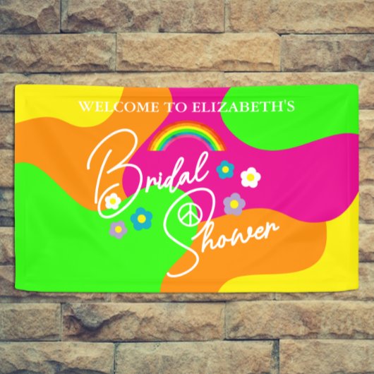 Funky Retro Bridal Shower Banner