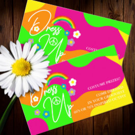 Funky Retro Bridal Shower Costume Dress Up Begleitkarte