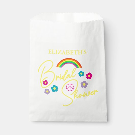 Funky Retro Bridal Shower Geschenktütchen (Vorderseite)