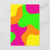 Funky Retro Bridal Shower Registry Begleitkarte (Rückseite)