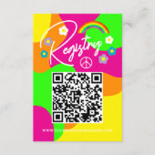 Funky Retro Bridal Shower Registry Begleitkarte (Vorderseite)