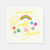 Funky Retro Bridal Shower Serviette (Vorderseite)