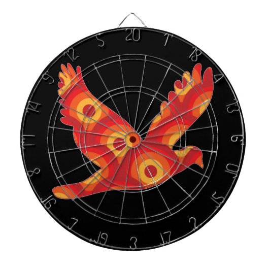 Funky Retro Circles Eagle Dartscheibe (vorne)