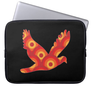 Funky Retro Circles Eagle Laptop-Hülle Laptopschutzhülle