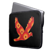Funky Retro Circles Eagle Laptop Sleeve (Vorderseite Links)