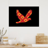 Funky Retro Circles Eagle Poster (Küche)