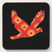 Funky Retro Circles Eagle Untersetzer (Vorderseite)