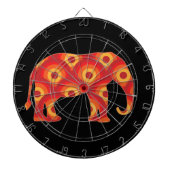 Funky Retro Circles Elephant Dartscheibe (vorne)