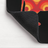 Funky Retro Circles Elephant Mousepad (Ecke)