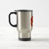 Funky Retro Circles Elephant Reisebecher (Links)